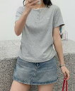 配色パイピング刺繍Tシャツ/バニコ(Banico)