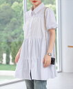 レディース 2WAY半袖ティアードチュニックシャツワンピース/テディショップ(TeddyShop)