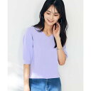 【接触冷感/UVカット】Vネックパフスリーブ美ラクるサマーニット【WEB限定】/アー・ヴェ・ヴェ(a.v.v)