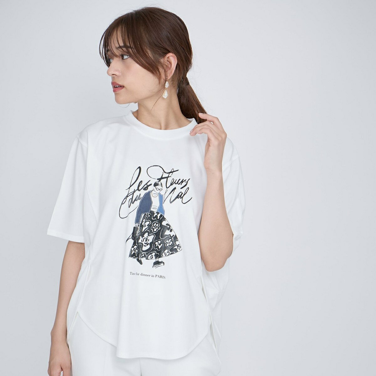 ドールモチーフプロントTシャツ≪手洗い可能≫／クイーンズコート（QUEENS COURT）(4)