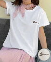 ロールスリーブ刺繍Tシャツ/バニコ(Banico)