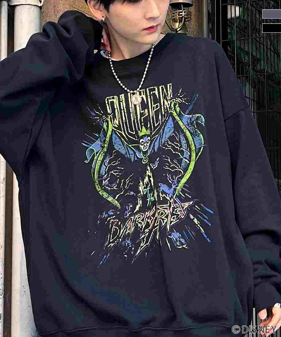 ILL'Sディズニーヴィランズ ヴィンテージライクレトロプリントスウェットユニセックス/イルズ(ILLS)