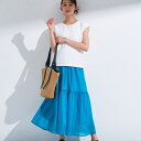 【2点セット/着回し◎】ノースリーブ&ティアードスカート カセット服/インディヴィ(INDIVI)