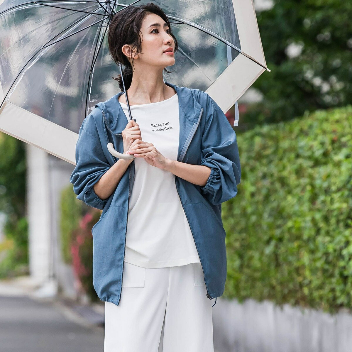 【大きいサイズ】梅雨時期も安心、撥水パーカー≪洗濯機で洗える≫／ラエフ（la.f...）