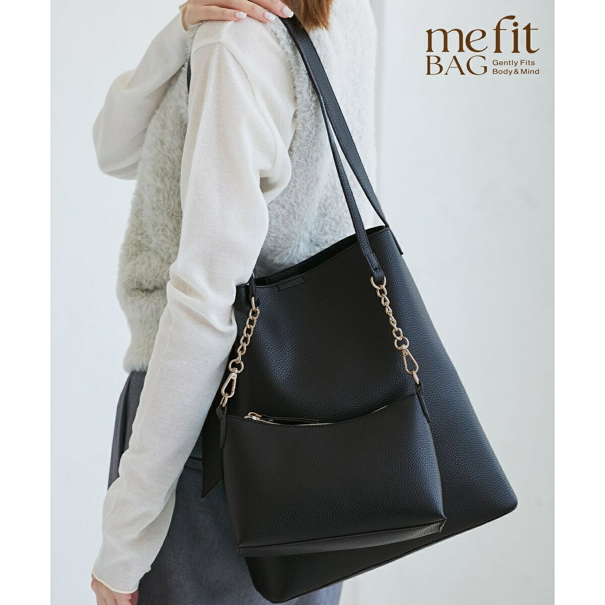 【A4対応】me fit BAG ワンショルダートート＆ミニショルダーバッグ/2点セット・通勤対応／ロペピクニックパサージュ（ROPE' PICNIC PASSAGE） 0101marui-12923770 丸井(マルイ)楽天市場店 サンプル画像2