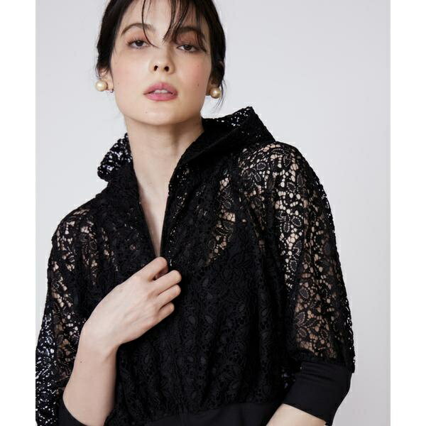 《大きいサイズ》レースパーカー／マーリエ ル カセット（Maglie le cassetto）