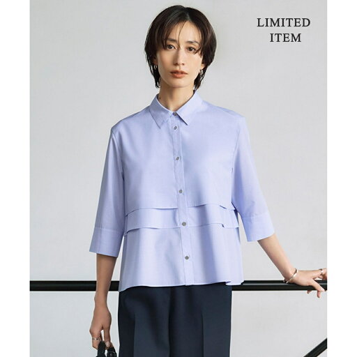 【WEB限定・洗える】クリーンブロード クロップドシャツ/ICB(ICB) 【WEB限定・洗える】クリーンブロード クロップドシャツ/ICB(ICB)