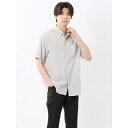 【マシンウォッシャブル】タカキュー リネン混 楊柳 ボタンダウン半袖シャツ/タカキュー(TAKA-Q)