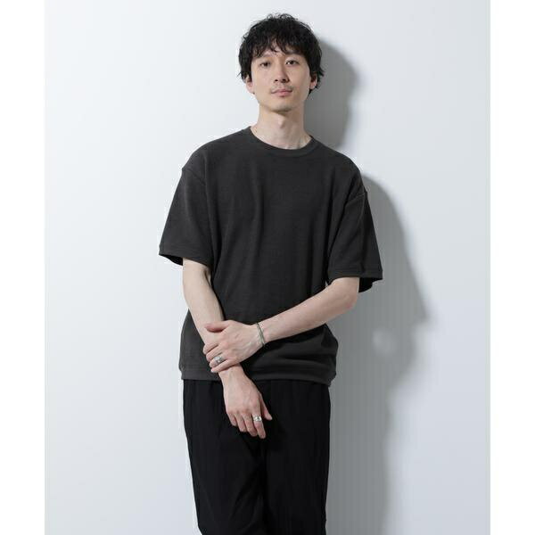 テックワッフルクルーネックTシャツ 半袖／ナノユニバース（NANO universe）