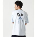 DENHAM/デンハム/WATER PAINTING SCISSOR TEE/ロイヤルフラッシュ(ROYAL FLASH)