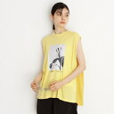 異素材切替フォトプリントTシャツ【洗える】/ザ ショップ ティーケー(THE SHOP TK)