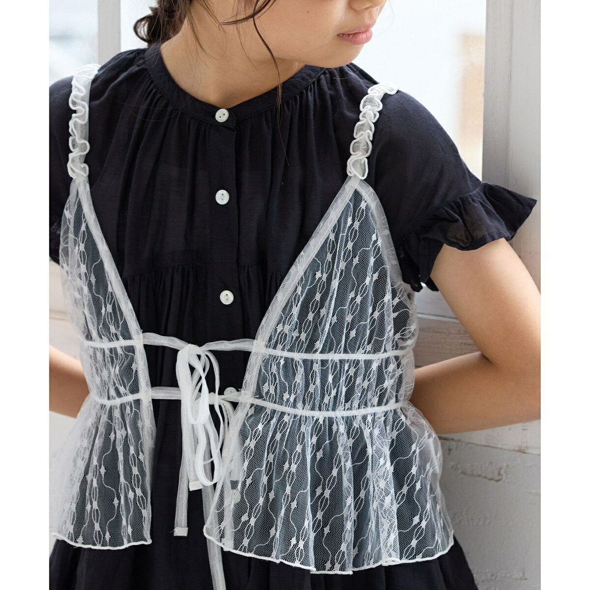 【KIDS/キッズ】フロントリボンチュールキャミビスチェ／ロペピクニックキッズ（ROPE' PICNIC KIDS）