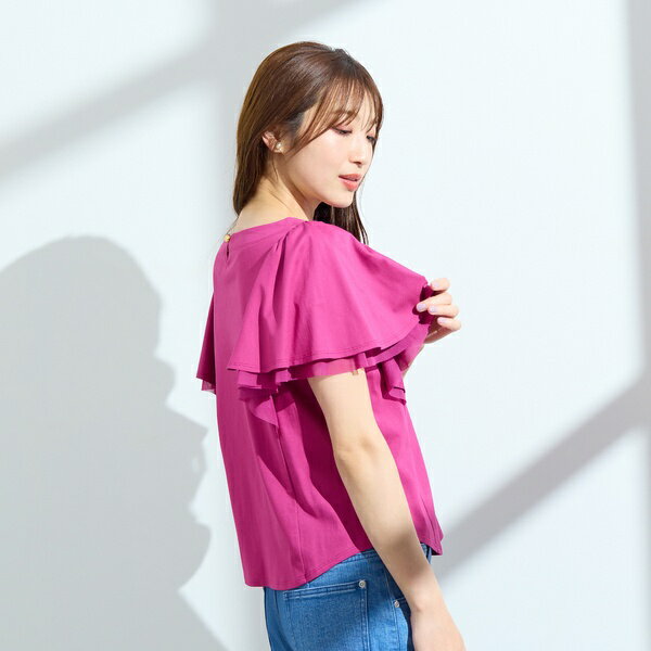 【手洗い可】フリル袖カットソー／ローズティアラ（Rose Tiara）