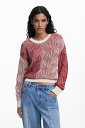 【5サイズ展開/XS/XL】バイカラーニットセーター/デシグアル(Desigual)