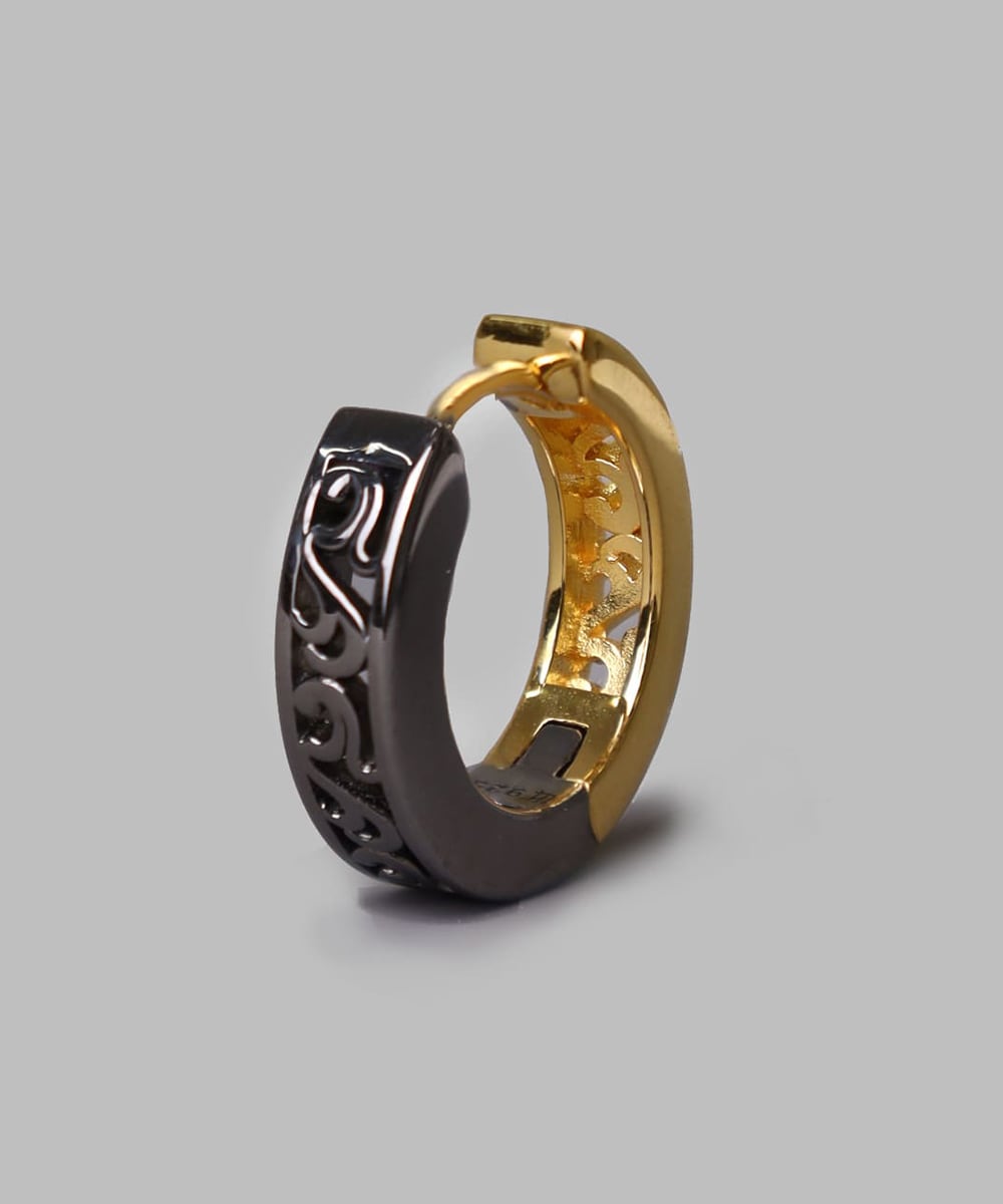 LH HOWL クラッチピアス/アラベスク/ブラック×ゴールド/シルバー925／ライオンハート（LION HEART）