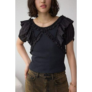 【堀田茜さん着用アイテム】コンビネーション2WAYフリルトップス/アズールバイマウジー(AZUL BY MOUSSY)