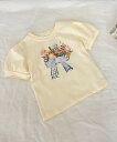 【aimoha-KIDS-】キッズ フラワープリントTシャツ/アイモハ(aimoha)