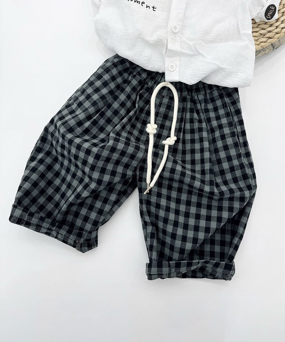 チェック柄カジュアルパンツ／アイモハ（aimoha）