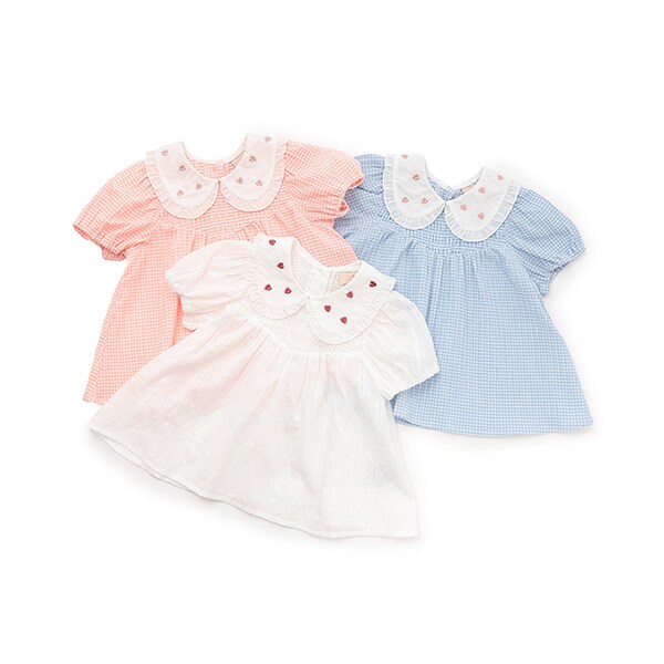 【WEB限定】衿ハート刺しゅうチュニック／プティマイン（petit main）のサムネイル