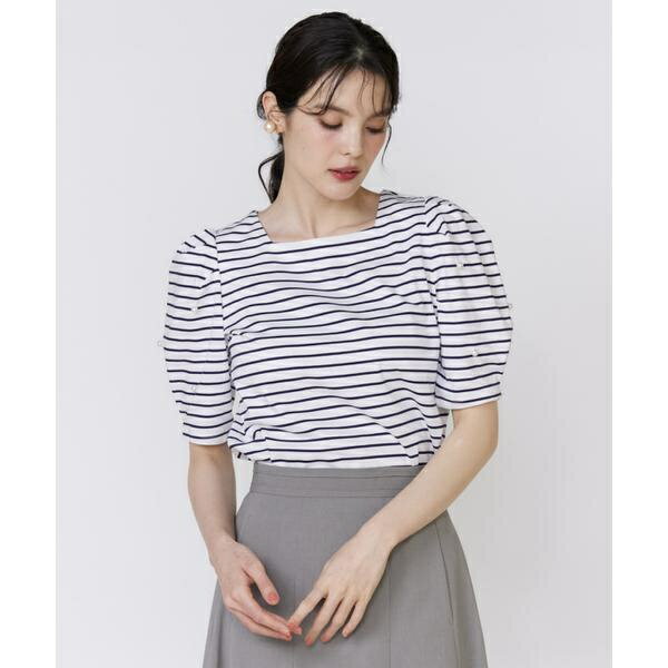 《大きいサイズ》袖パールカットソー／マーリエ ル カセット（Maglie le cassetto）