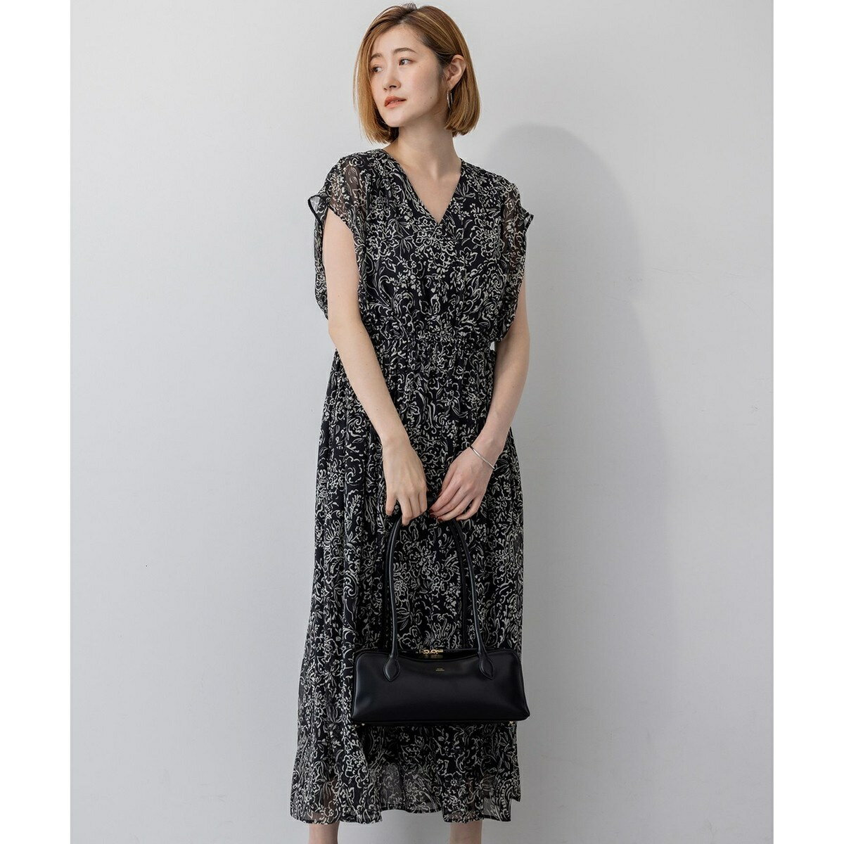 【洗える】アンティークフラワープリント ワンピース／23区（23KU）