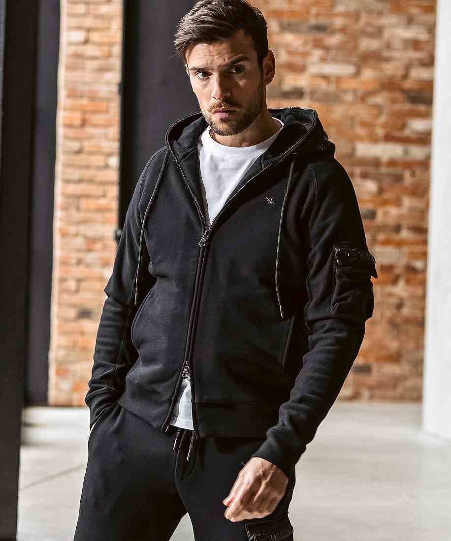 1PIU1UGUALE3 RELAX ビッグファスナーカーゴポケットスウェットパーカー／ウノピゥウノウグァーレトレ リラックス（1PIU1UGUALE3 RELAX）