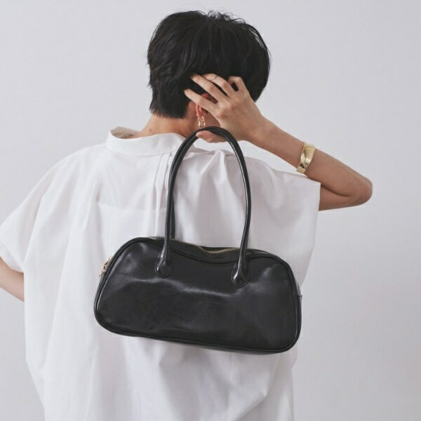 【軽量】オイル調合皮ワイドボストンバッグ／オペークドットクリップ（OPAQUE.CLIP）