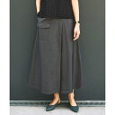 【カタログ掲載・接触冷感・UVカット・洗える】デニムライクボトムフレア スカート/自由区(JIYU-KU)