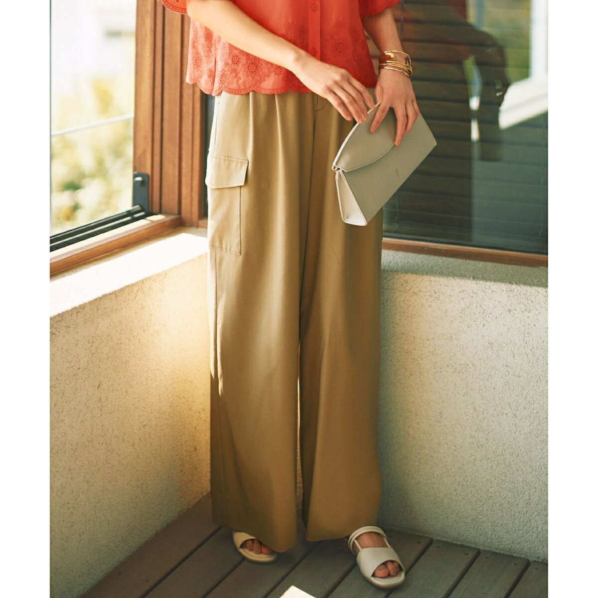 デニムライクボトムフレアワイド パンツ／自由区（JIYU-KU） 0101marui-12943418 丸井(マルイ)楽天市場店 パッケージ画像