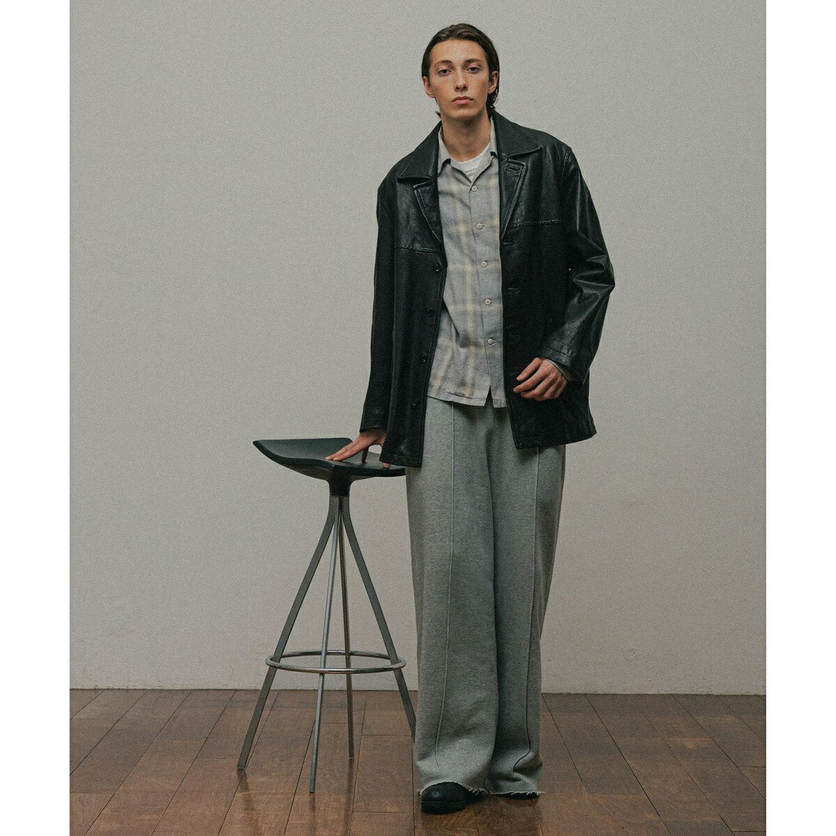 ウォッシュド ラムレザー カーコート／アダムエロペ（ADAM ET ROPE'）