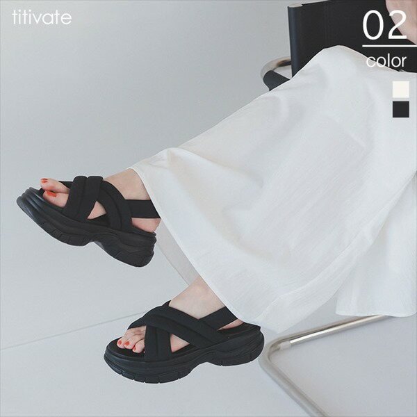 クロスパデットサンダル／ティティベイト（titivate）