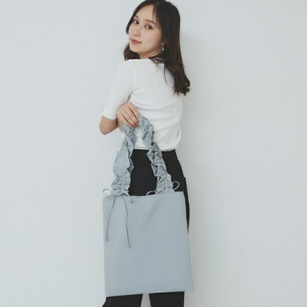 【A4サイズ収納可能】持ち手フリルトートバッグ／インデックス（index）