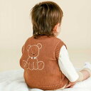 クマさん刺しゅうニットベストベビー(70~80cm)/スラップスリップ ベビー(SLAP SLIP BABY)