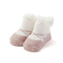お花バレエシューズ風ソックスベビー(9~12cm)/スラップスリップ ベビー(SLAP SLIP BABY)