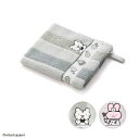 ホワイトタイガーとブラックタイガー ちょっぴりドジ ループ付ウォッシュタオル/タオル美術館(Towelmuseum)