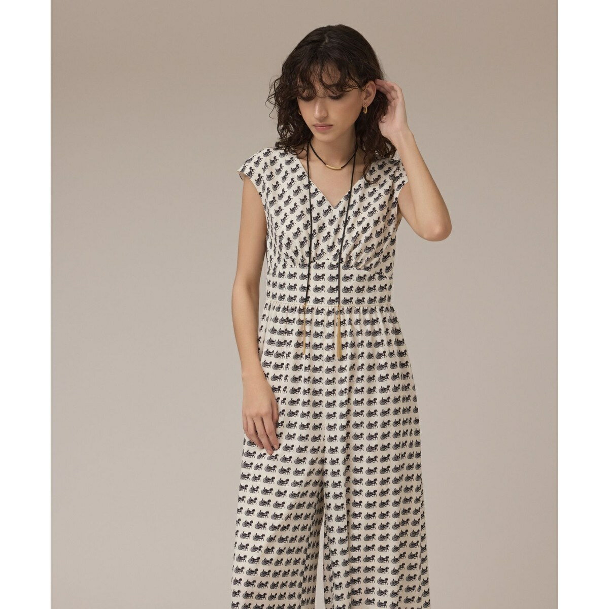 ホースプリントサロペット／グレースコンチネンタル（GRACE CONTINENTAL）