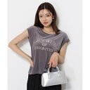 <ハンドウォッシャブル>シアーベロア刺繍Tシャツ/プロポーション ボディドレッシング(PROPORTION BODY DRESSING)