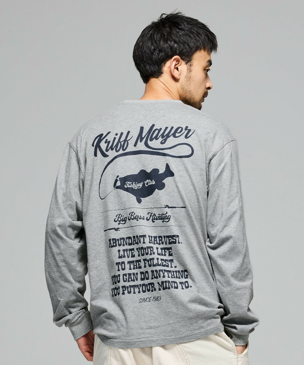 【本体綿100％！】外遊び イラスト ロンT 釣り／クリフメイヤー（KRIFF MAYER）