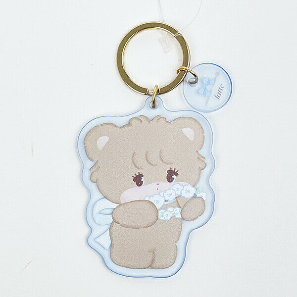 mikko illustrations ミッコ ラテ アクリル染色キーホルダー (ブルー)／パーフェクト・ワールド・トーキョー（Perfect World Tokyo）