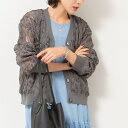 【追加】《セットアップ対応》チュール刺繍Vネックカーディガン/ノーリーズ(NOLLEY'S)