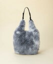 【デイリー/ミディアムサイズ/2way】ミックスフェイクファーショルダーバッグ/ミアン(MIAN )