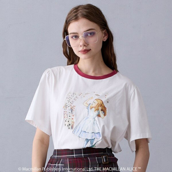 THE MACMILLAN ALICE マクミラン・アリスプリントコラボTシャツ/NICOLE CLUB(NICOLE CLUB)