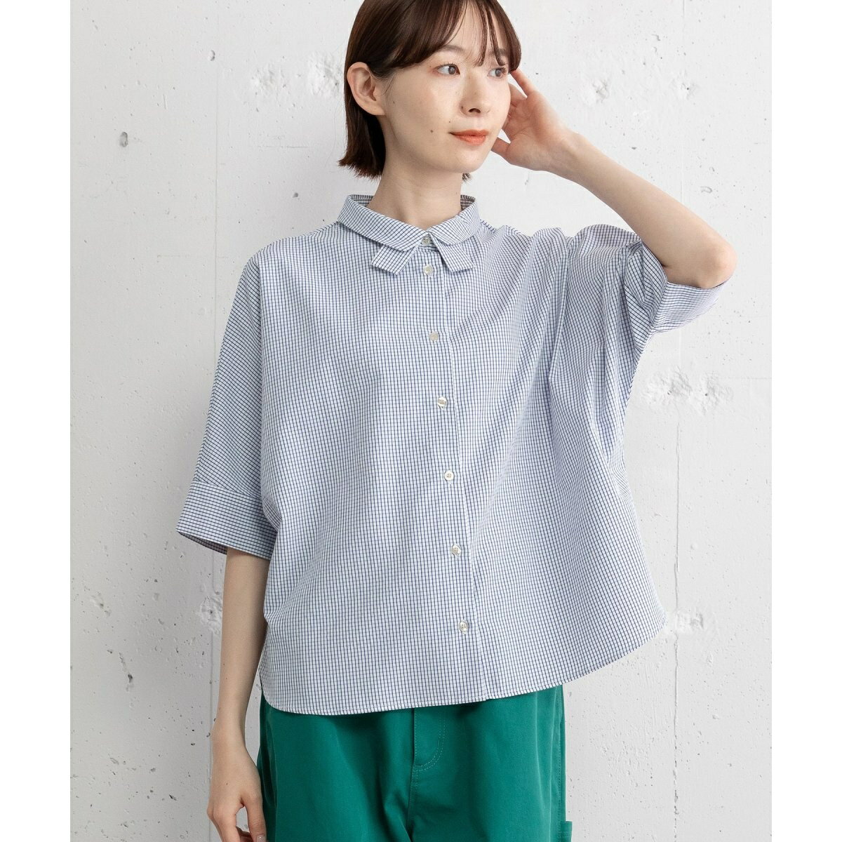 ダブルカラードルマンシャツ／プードゥドゥ（POU DOU DOU）