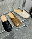 【shoes 365】ギャザーデザインフラットミュール/アイモハ(aimoha)