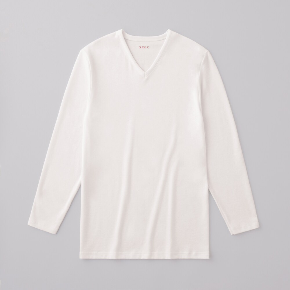 【SEEK】【Vネツクロングスリ−ブ】【ホットストレッチ】／シーク（SEEK）