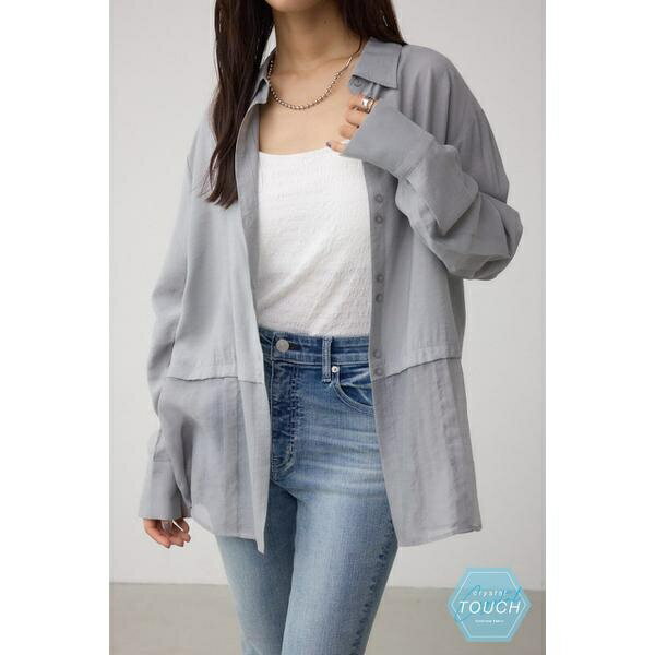 C/T冷感 切替シアーデザインシャツ