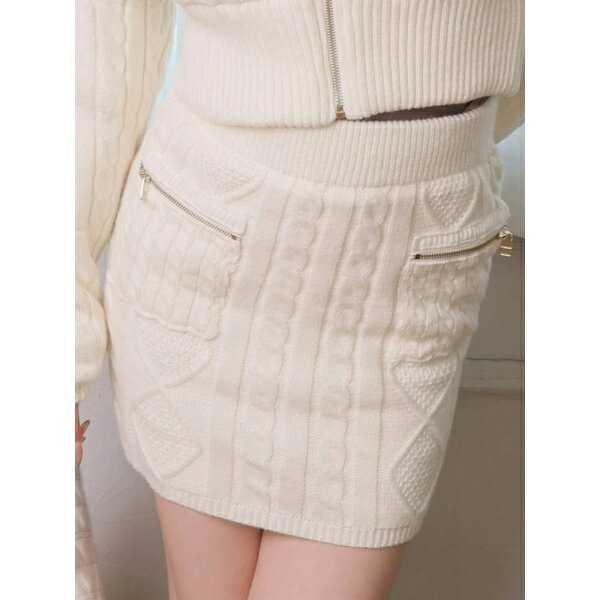 ウォームケーブルニットスカート／リップサービス（LIPSERVICE）