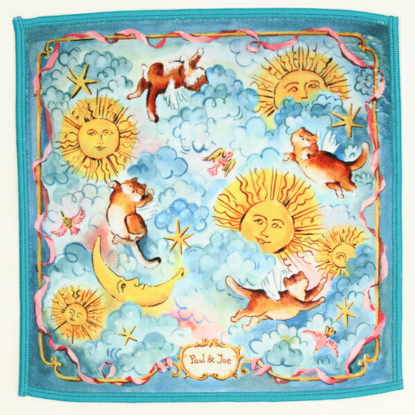 ポール ＆ ジョー　スマホ・メガネ拭き　ハンカチ　Sky　【PAUL＆JOE】／ポールアンドジョーアクセソワ（PAUL ＆ JOE ACCESSOIRES）