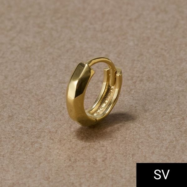 【SV・片耳】ミニマルフープピアス/ニッケルフリー/金属アレルギー対応　ゴールド／ジュピター（JUPITER）