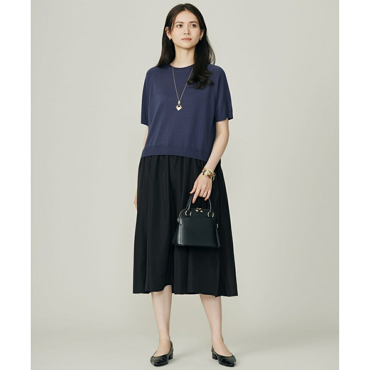【洗える】タフタコンビ半袖 ワンピース／自由区（JIYU-KU） 0101marui-12958364 丸井(マルイ)楽天市場店 サンプル画像2